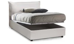 Letto piazza e mezza Latona, adatto per materasso Cm 120x190, Tortora