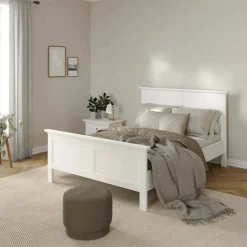 Letto piazza e mezza Umbert, 158x211 h110 cm, Bianco