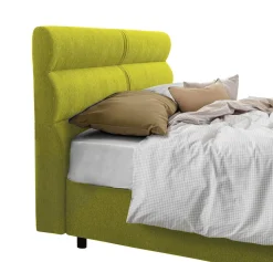 Letto Piazza e Mezza Verde Sfoderabile Contenitore, Dimensione Materasso 120x200 cm - Codevigo