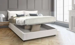 Letto 2 piazze contenitore bianco 175x205cm accogliente - Armani