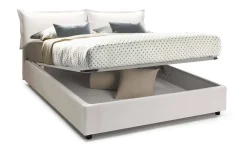 Letto 2 piazze contenitore bianco 175x205cm accogliente - Armani