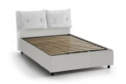 Letto 2 piazze contenitore bianco 175x215cm accogliente - Ariadni