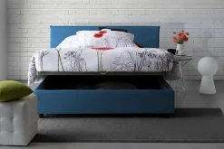 Letto 2 piazze contenitore blu 175x215cm minimal - Ariadni