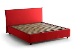 Letto 2 piazze contenitore rosso 175x215cm comodo - Ariadni