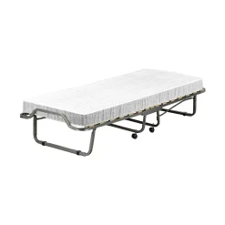 Letto Pieghevole Bianco Materasso Incluso Dimensione Materasso 80x190x10 cm, Imbottito - Chiauci