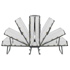 Letto Pieghevole Bianco Materasso Incluso Sfoderabile, Dimensione Materasso 80x190x10 cm - Nives