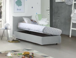 Letto 1 posto contenitore bianco 95x205cm 2 metri - Anathema