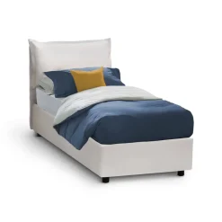 Letto 1 posto contenitore bianco 95x205cm adatto per materasso 190x80 cm - Alistair