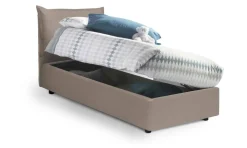 Letto 1 posto contenitore tortora 95x205cm stabile - Janet