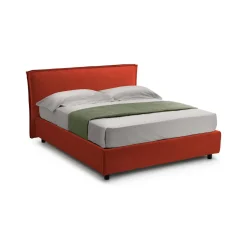 Letto Singolo Arancione Materasso Incluso Sfoderabile, Contenitore Made in Italy - Atrelmo