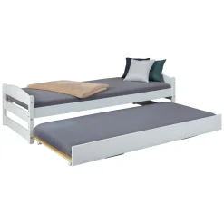 Letto Singolo Bianco Contenitore Singolo, - Anaunia