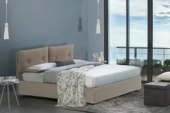 Letto singolo con contenitore tortora 95x205cm comodo - Anzi