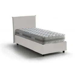 Letto singolo contenitore bianco 95x205cm design - Adrama