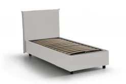 Letto singolo contenitore bianco 95x205cm elegante - Anzi