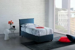 Letto singolo contenitore blu 95x205cm sfoderabile - Acuila