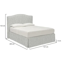 Letto Singolo Grigio Chiaro Sfoderabile Contenitore, Dimensione Materasso 90x190 cm - Orvieto