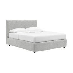 Letto Singolo Grigio Chiaro Sfoderabile Contenitore, Dimensione Materasso 90x190 cm - Racines