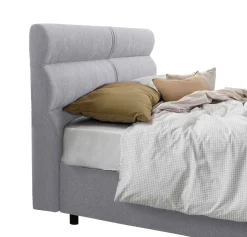 Letto Singolo Grigio Materasso Incluso Sfoderabile, Contenitore Made in Italy - Brendola