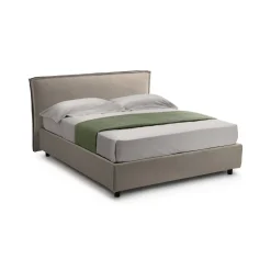 Letto Singolo Grigio Tortora Materasso Incluso Sfoderabile, Contenitore Made in Italy - Atrelmo