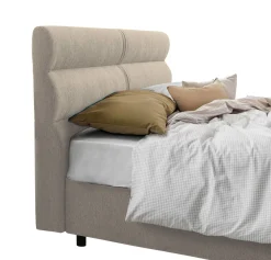 Letto Singolo Grigio Tortora Sfoderabile Contenitore, Dimensione Materasso 80x200 cm Made in Italy - Bruino