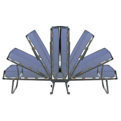 Letto singolo pieghevole sfoderabile 200x80cm blu - Ascea