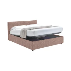 Letto Singolo Rosa Antico Sfoderabile Contenitore, Dimensione Materasso 90x190 cm - Stazzano