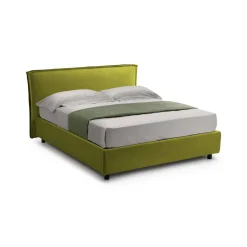 Letto Singolo Verde Sfoderabile Contenitore, Dimensione Materasso 80x190 cm Made in Italy - Brusson