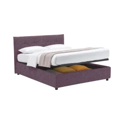 Letto Singolo Viola Lilla Sfoderabile Contenitore, Dimensione Materasso 90x190 cm - Fiumalbo