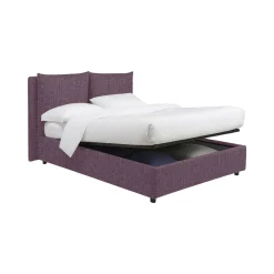 Letto Singolo Viola Lilla Sfoderabile Contenitore, Dimensione Materasso 90x190 cm - Ripi