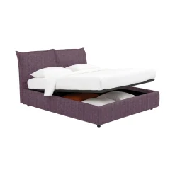 Letto Singolo Viola Lilla Sfoderabile Contenitore, Dimensione Materasso 90x190 cm - Sinio