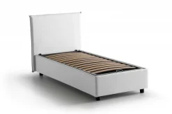 Letto una piazza contenitore bianco 105x205cm moderno - Ajan