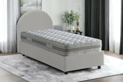 Letto una piazza contenitore bianco 95x215cm adatto per materasso 80x200 cm - Atelmo