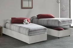 Letto una piazza contenitore bianco 95x215cm chic - Abruzzo