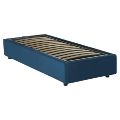 Letto una piazza contenitore blu 95x215cm sfoderabile - Ava