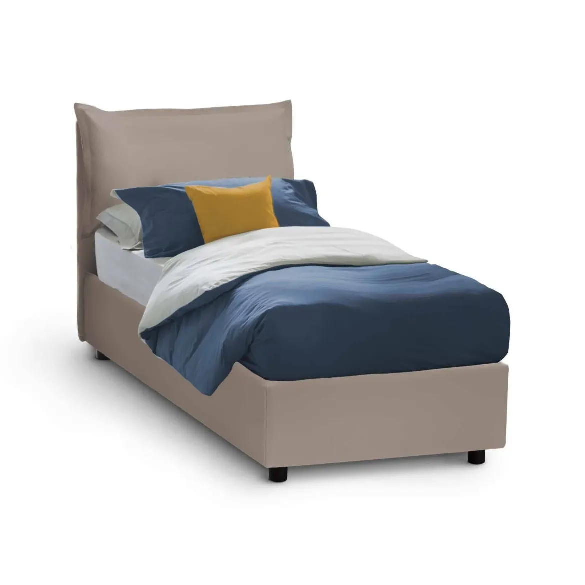 Letto una piazza contenitore tortora 105x215cm comodo - Assoreta