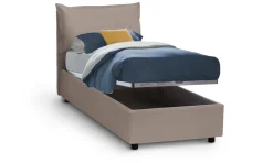Letto una piazza contenitore tortora 105x215cm comodo - Assoreta