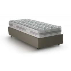 Letto una piazza contenitore tortora 95x205cm elegante - Aglie