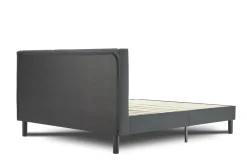 Letto una Piazza e Mezza 120x190 cm Imbottito Moderno Grigio con Rete a Doghe e Vano Testiera Salvaspazio 129x204x100h – Hemera