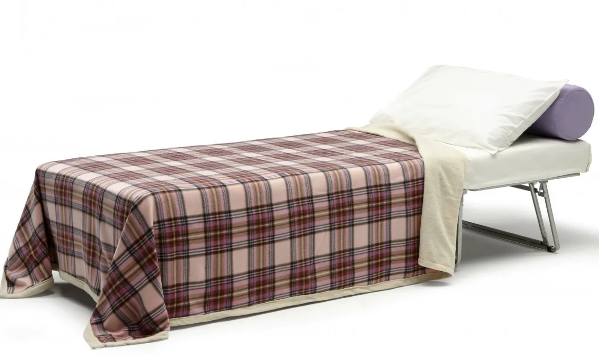Letto una piazza pieghevole 80x80cm rosso - Abak