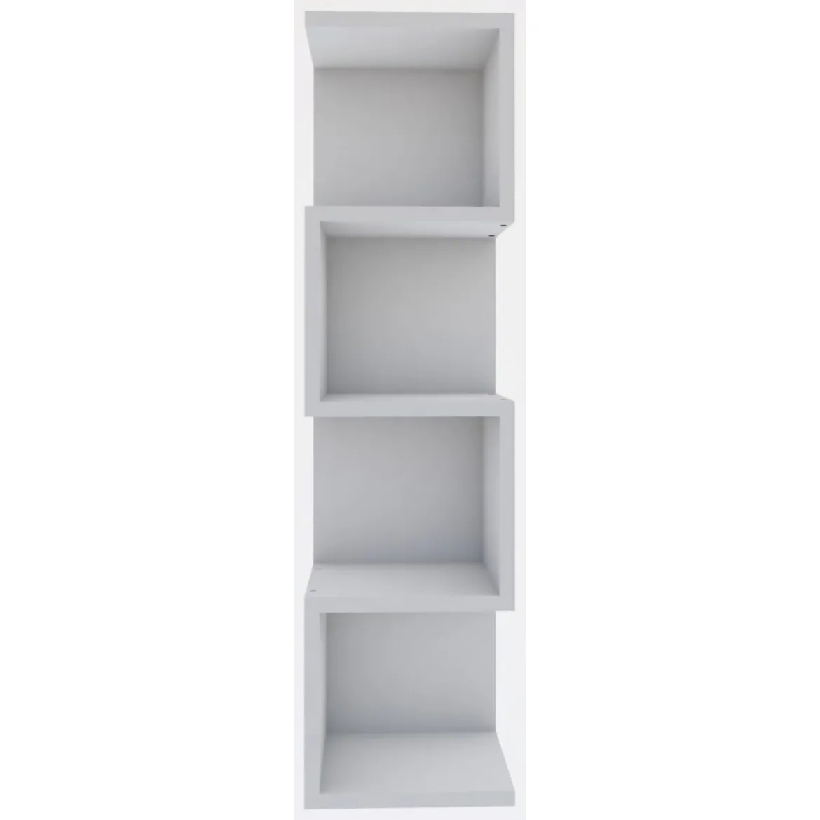 Libreria Bianco 3 Ripiani Installazione Libera 27x25x95h cm, Struttura Verticale - Cissone