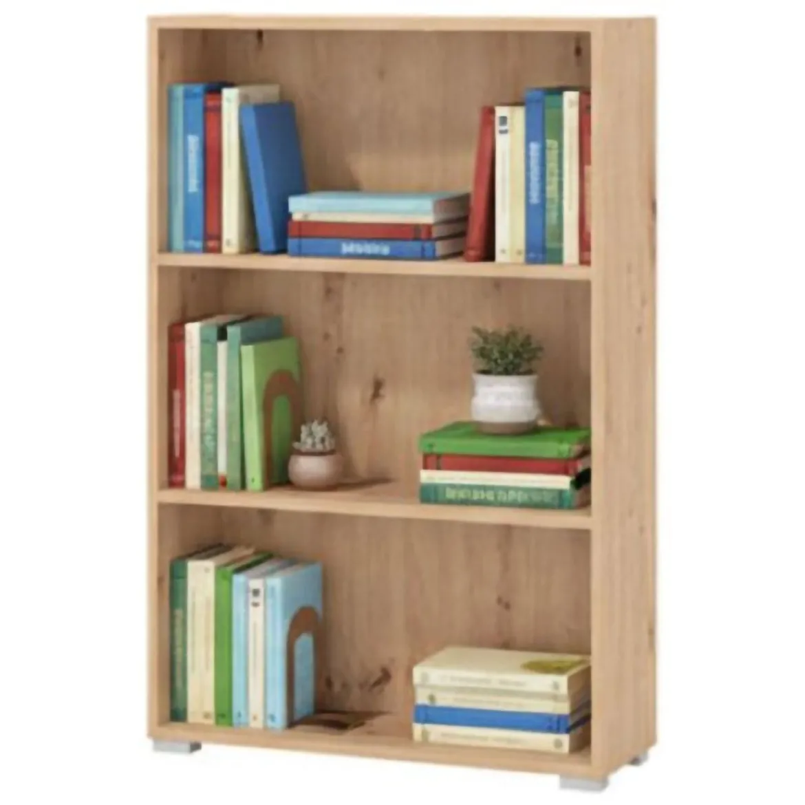 Libreria Marrone Rovere Nodi 3 Ripiani Installazione a Terra 70x24.5x142h cm, Sfumatura Colore Struttura Rovere Nodi - Prisco