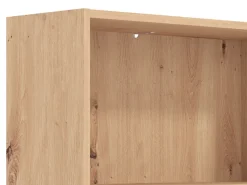 Libreria Marrone Rovere Nodi 3 Ripiani Installazione a Terra 70x24.5x142h cm, Sfumatura Colore Struttura Rovere Nodi - Prisco
