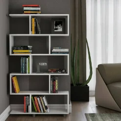 Libreria salvaspazio bianca 90x156h cm - Severa