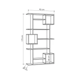 Libreria verticale antracite 92x173h cm - Kristy