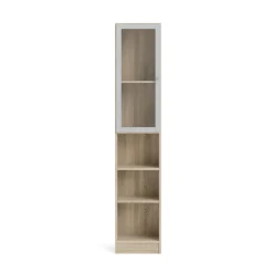 Libreria verticale quercia e bianca 75x170h cm - Gaston