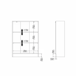 Libreria verticale quercia 79x203h cm - Abelarda