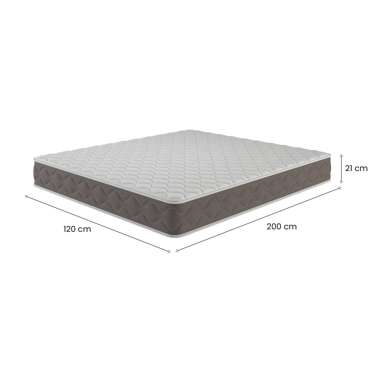 Materasso anallergico piazza e mezza 120x200 in Memory Foam - Zaffiro