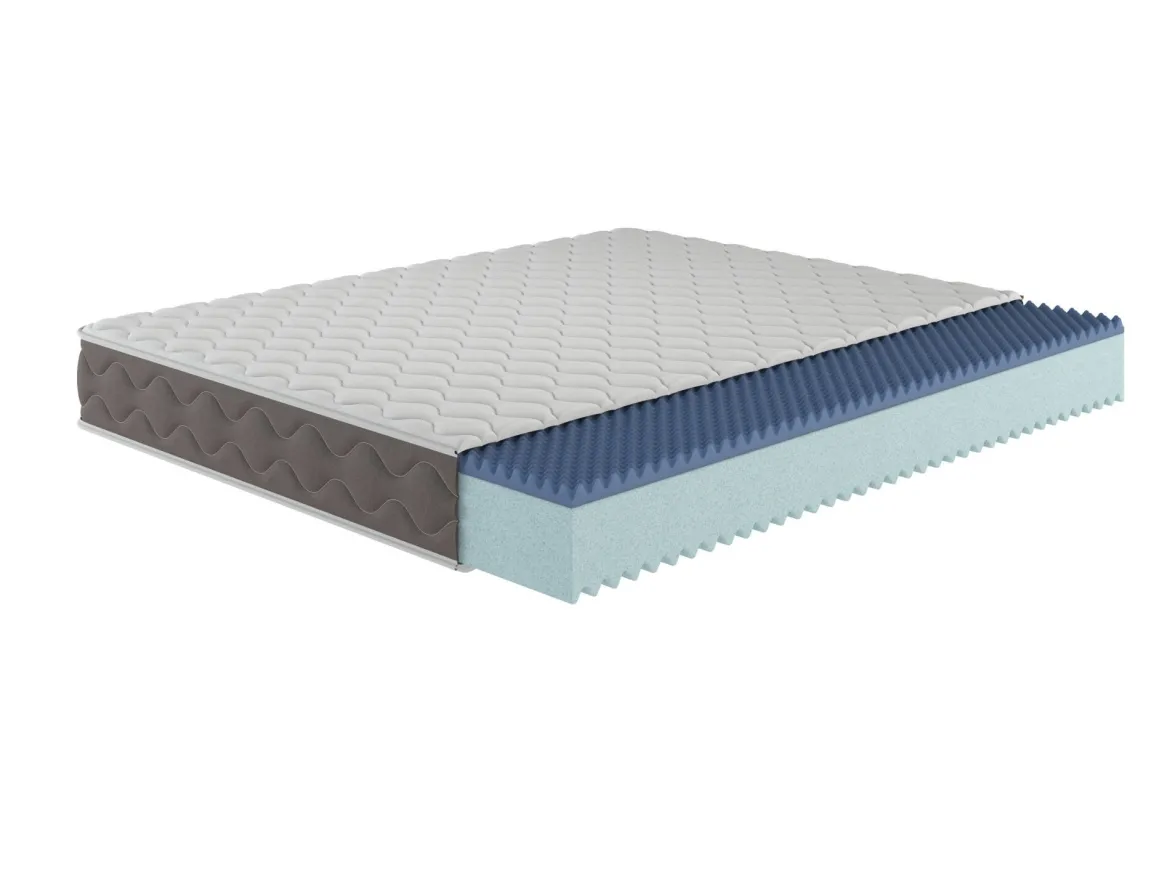 Materasso anallergico piazza e mezza 120x200 in Memory Foam - Zaffiro