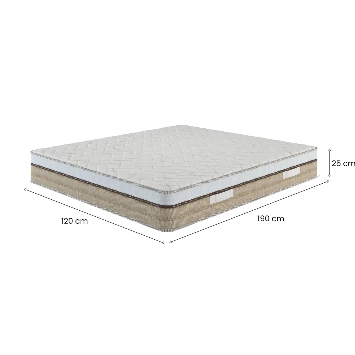 Materasso anatomico piazza e mezza 120x190 in Memory Foam - Asica