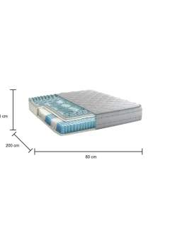 Materasso appoggio stabile singolo 80x200 in Memory Foam sfoderabile - Atilla